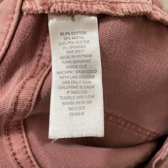 A.N.A  A New Approach Jeans High Rise Skinny Ankle Pink‎ Button Fly Women's Sz 6 - Picture 8 of 8